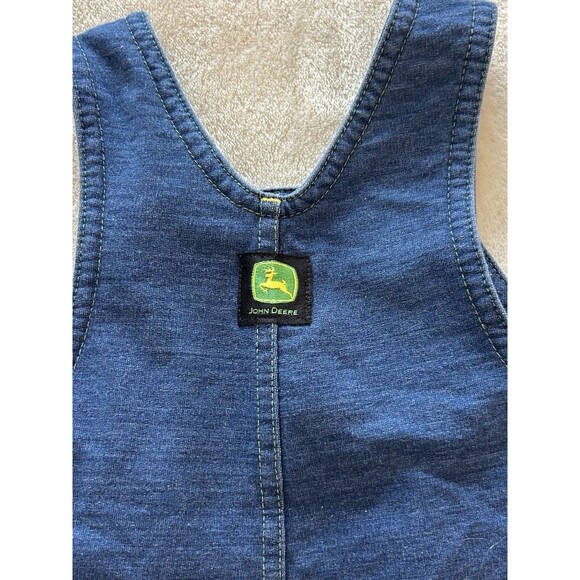 John Deere Baby Overall 6/9 months Jumper Soft Denim Stretchy Farm Truck Animals - Picture 5 of 9